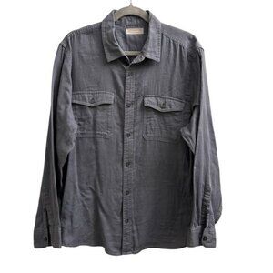 Everlane Men’s Dark Gray Button Up Long Sleeve Shirt